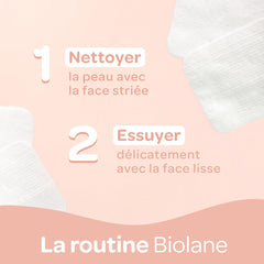 BIOLANE 12 Serviettes Humides Maxi Carrés - Bébés - 100% Bio - 720 Coton - pour peaux sensibles - Change et Toilette - dès la naissance - fabriquées en France