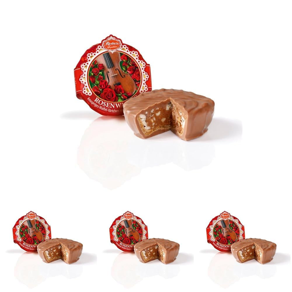 Reber Bites Tarte au Chocolat et aux Truffes, truffes au brandy sur nougat crémeux, enrobées de délicat chocolat au lait alpin, 40g (1 pièce)