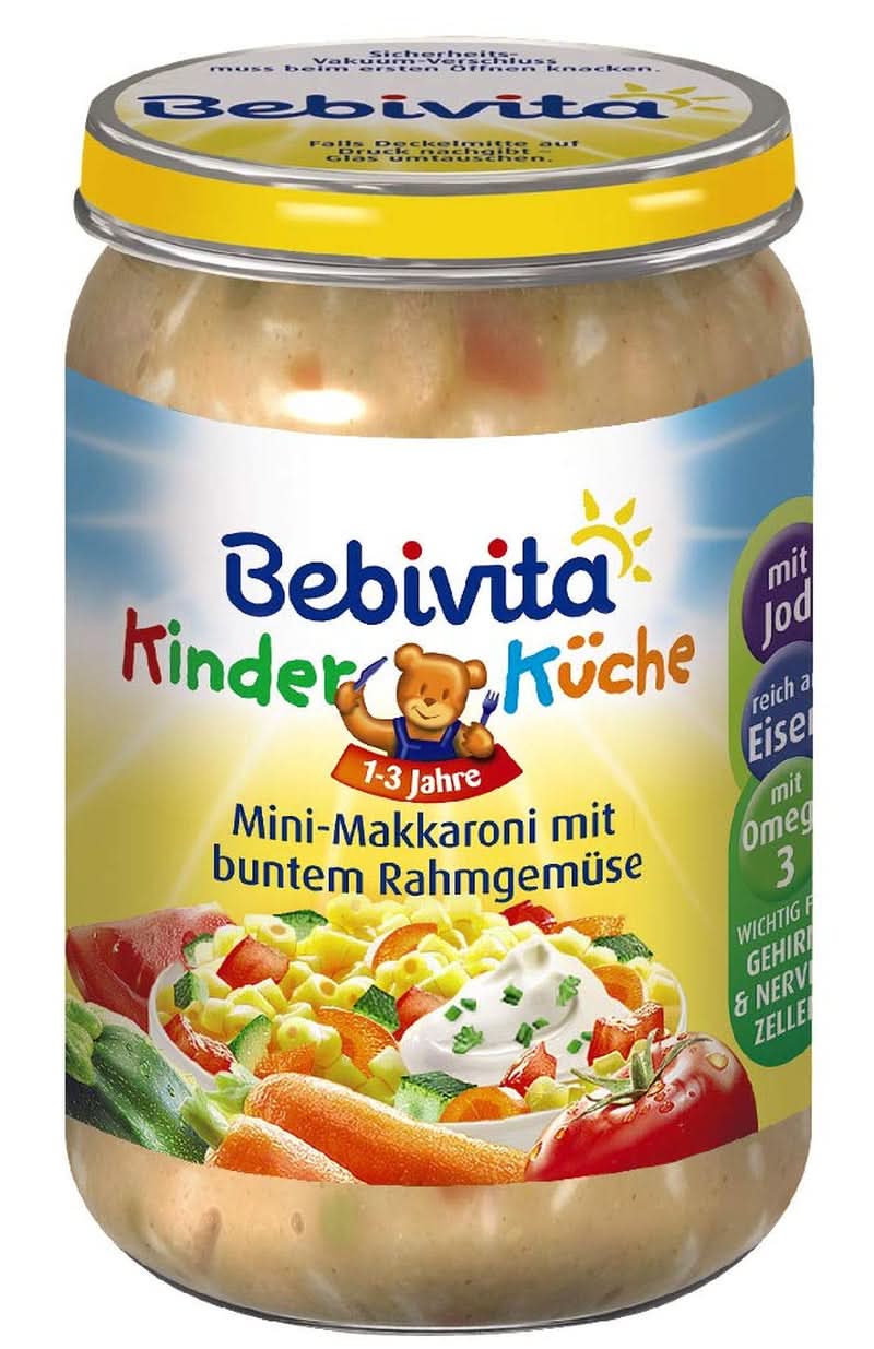 BebiVita, Spaghetti Bolognese, set 6 x 250 grammes Mère et Enfant Naty Shop 6 x 250 grammes Mini macaronis à la purée de légumes