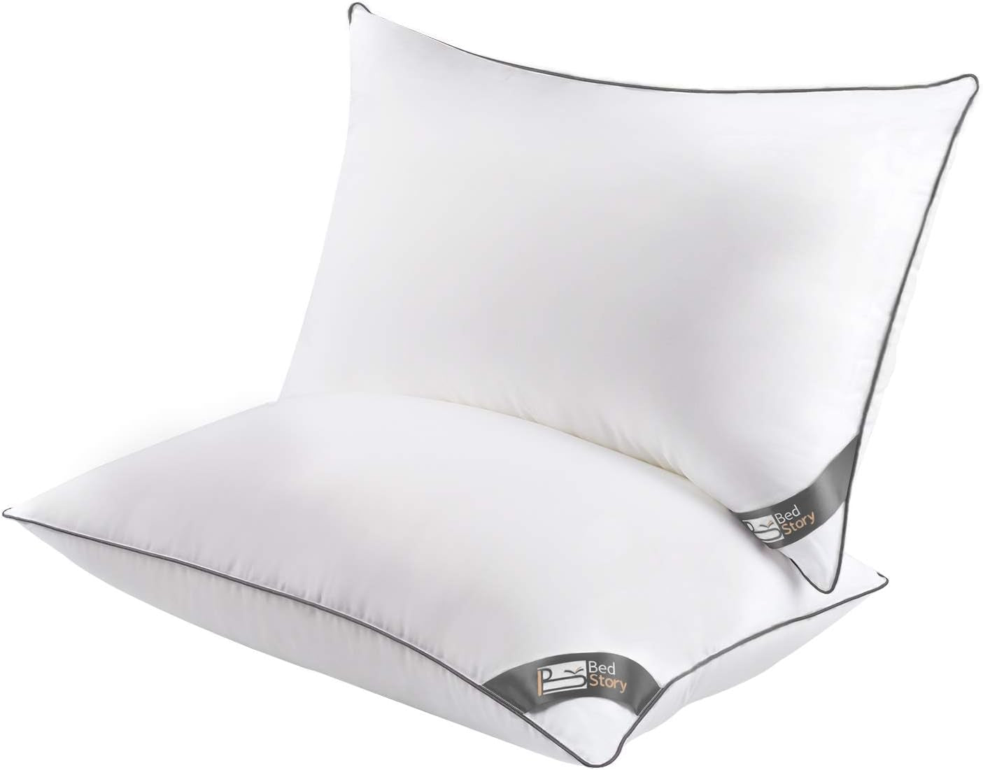 Oreiller Bedstory, 50 x 70 cm, 2 pièces, résistant aux morsures, respirant la transpiration, hypoallergénique, garnissage : 100 % fibre de polyester, confort ultra confortable et doux et excellent maintien Naty Shop Oreillers standard Titre par défaut