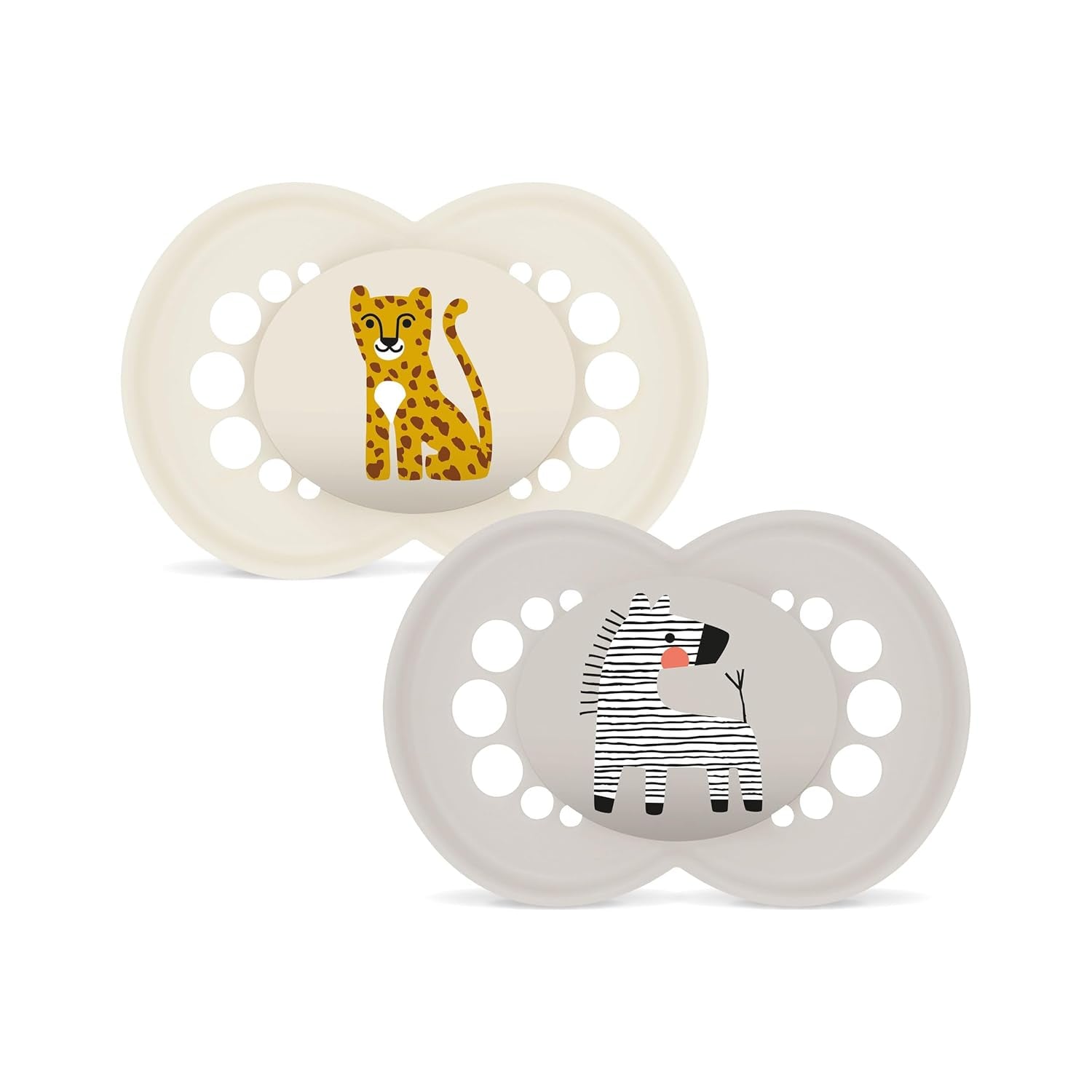 Sucette MAM Originale | Sucette en latex | 0-6 mois | Sucette bébé adaptée à l'allaitement | Recommandé par les sages-femmes Résistant aux morsures | Latex de caoutchouc naturel | Mouton/Lapin | Paquet de 2