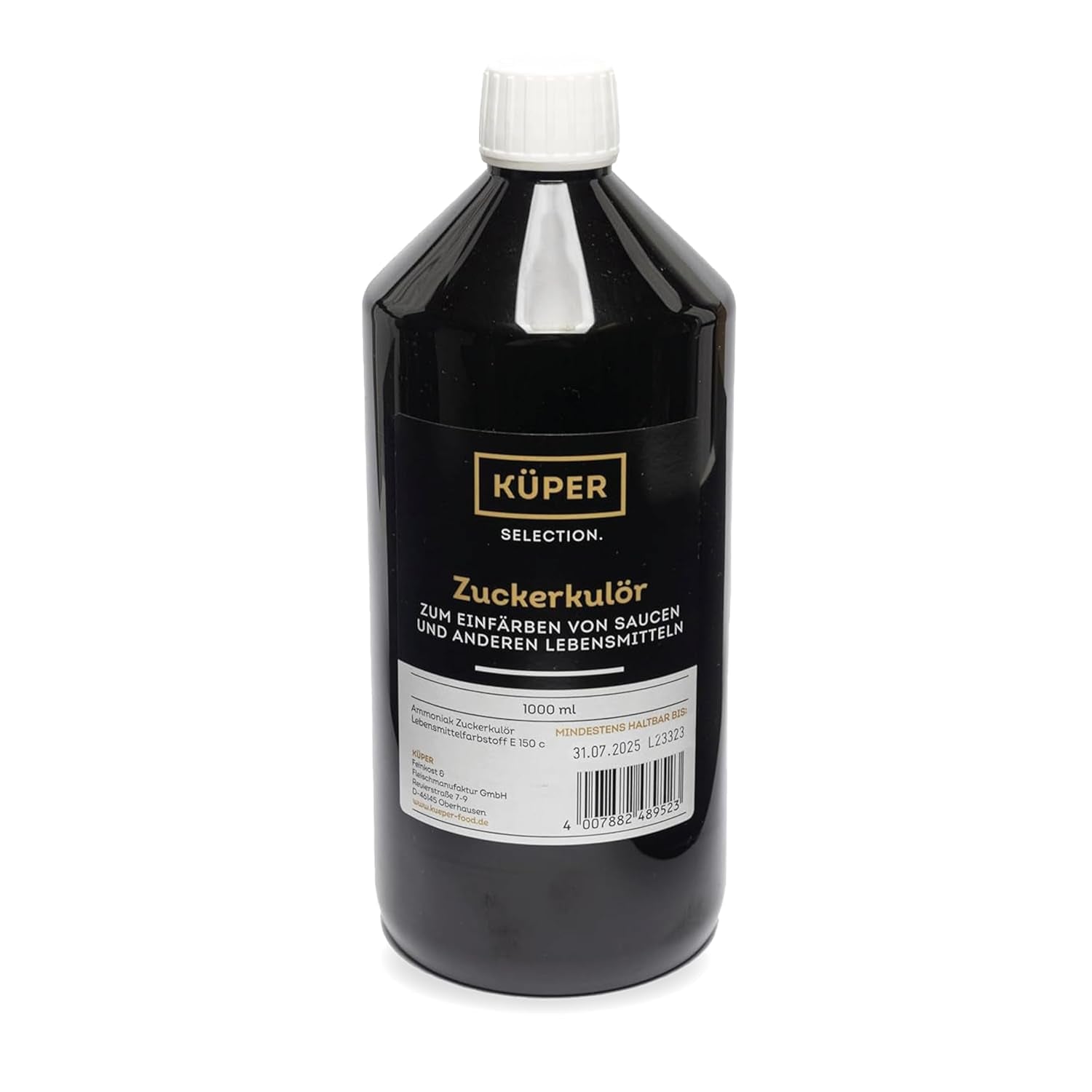 Colorant Caramel Küper Gourmet – 40 ml – Colorant alimentaire liquide marron – Colorant caramel pour sauces, vinaigrettes ou sauces sucrées – Colorant sucre noir