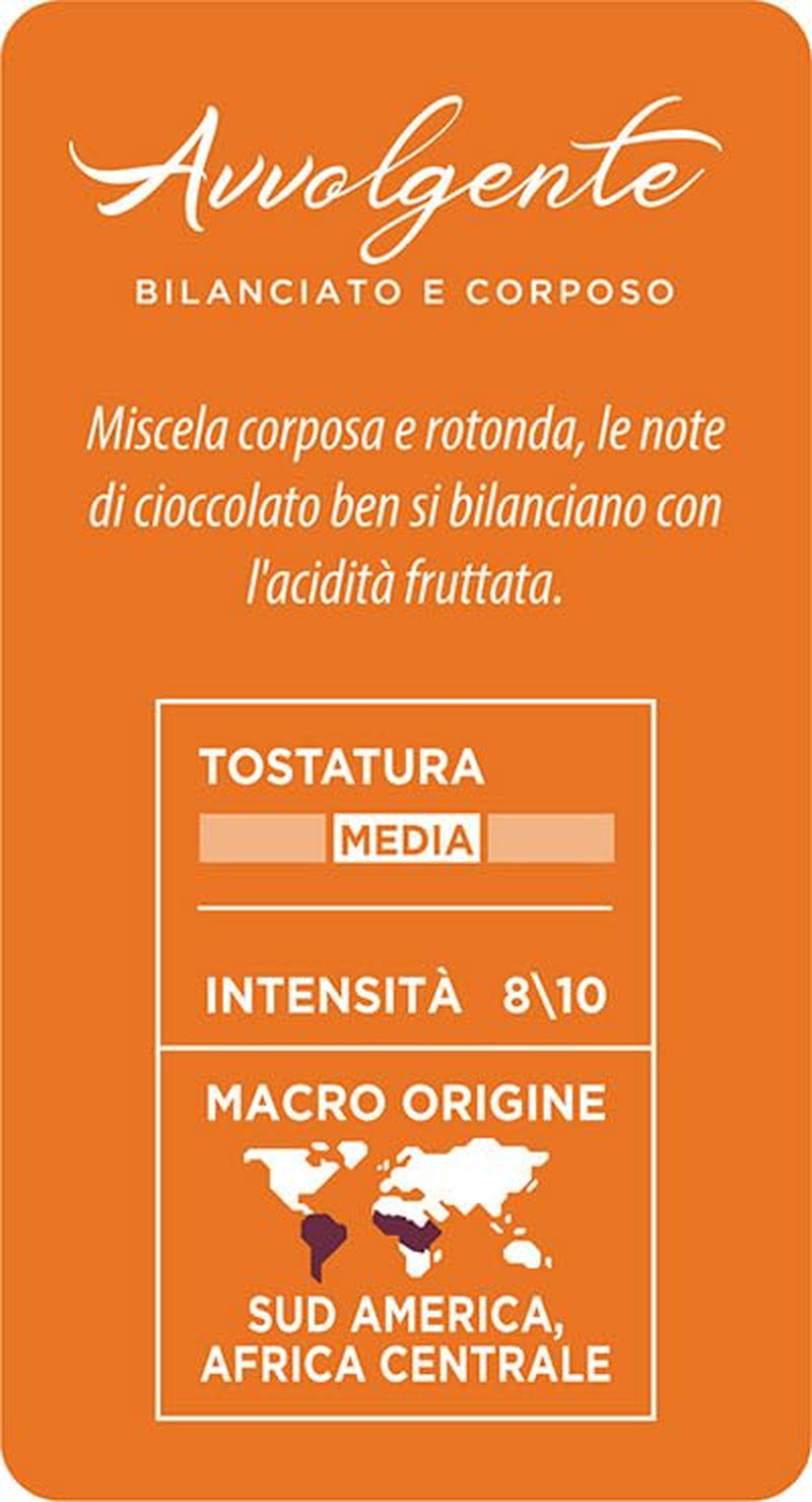 Caffè Mauro Torrefazione – Kaffeebohnen – 1 kg – Avvolgente Mischung – Medium Röstung – Intensität 8/10 – Made in Italy – 1kg Packung