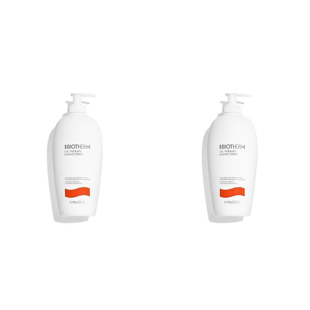 Biotherm Oil Therapy, lotion corporelle spéciale pour peaux rugueuses et sèches, 400 ml Douche et bain Naty Shop Coffret 2 x 400 ml