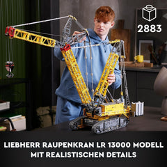 LEGO Technic Liebherr LR 13000 Ensemble de grue sur chenilles, construisez le meilleur modèle de véhicule de construction télécommandé avec application Control+, grue avec système de treuil et bras de levage, grand modèle pour adultes 42146 Besuche Den LEGO-Store Ensembles de construction