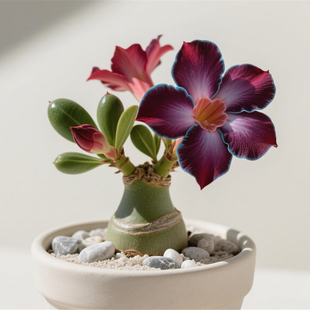 Winterhart pflanzen, Gift, Mysteriöse magische Glühbirne, Lebende Pflanzen, Mehrjährige Blumenzwiebel ist winterhart, Blumenzwiebel Mix-2Wüstenrose knollen-C