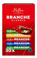 Branches Lot de 30 barres de chocolat au lait – Barres de chocolat au lait fourrées à la crème de noisettes – Chocolat suisse – Paquet en vrac de 30 barres emballées individuellement (23 g chacune) / 690 g