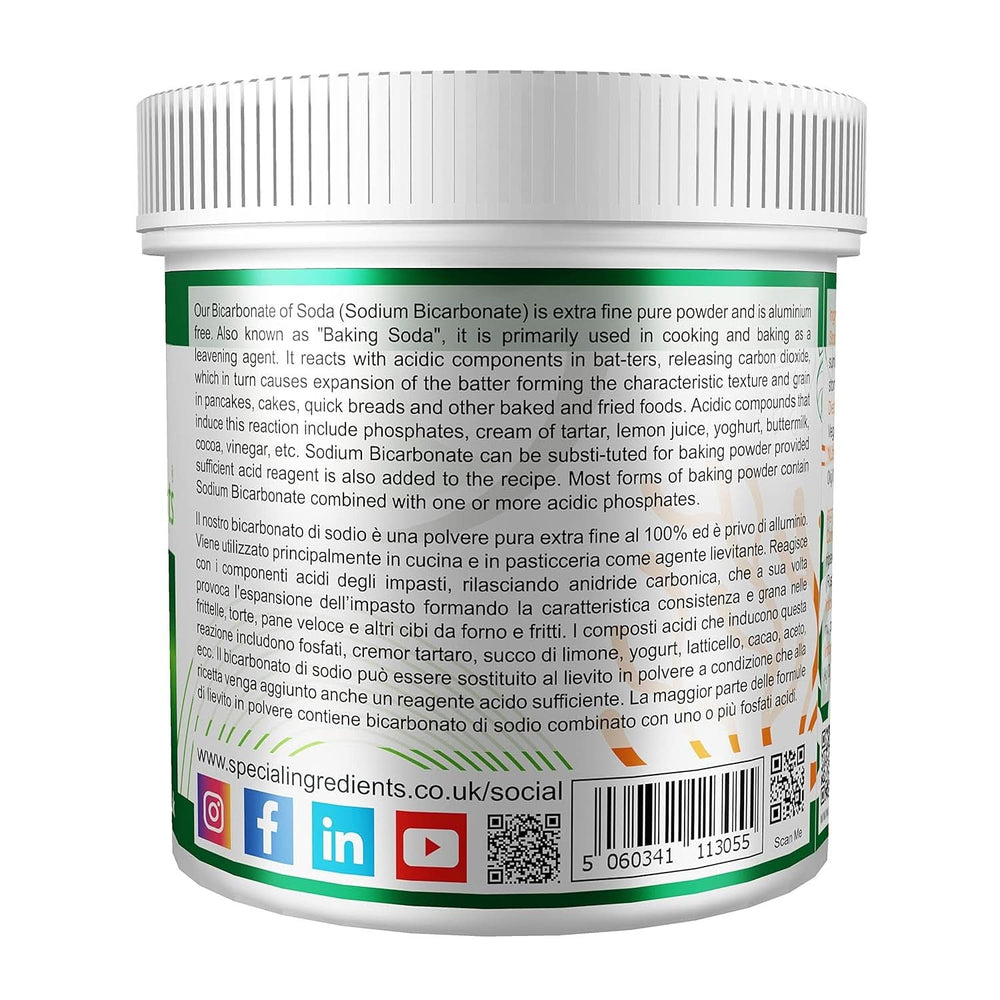 Ingrédients spéciaux Natriumbikarbonat - Poudre extra fine de qualité supérieure, végétalienne, sans gluten, sans gluten - Recyclbarer Behälter Kitchen Naty Shop