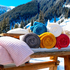 Couverture Soleil D'Ocre, 180 X 220 Cm, Cocooning, Lits et Couvertures Jaune Moutarde Besuche den Soleil d'Ocre-Store