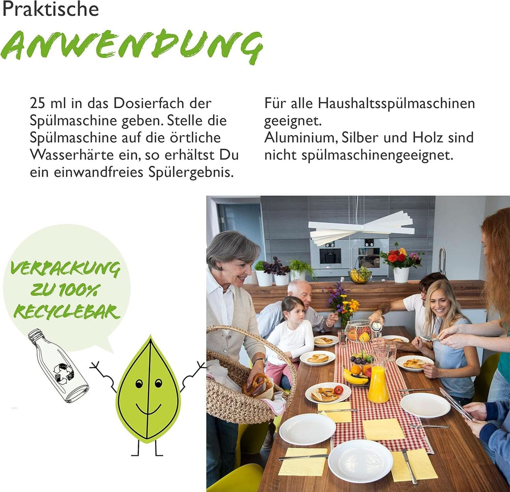 Almawin eco, poudre à vaisselle 2,8kg, 112 lavages, dosable pour différentes quantités de vaisselle Naty Shop