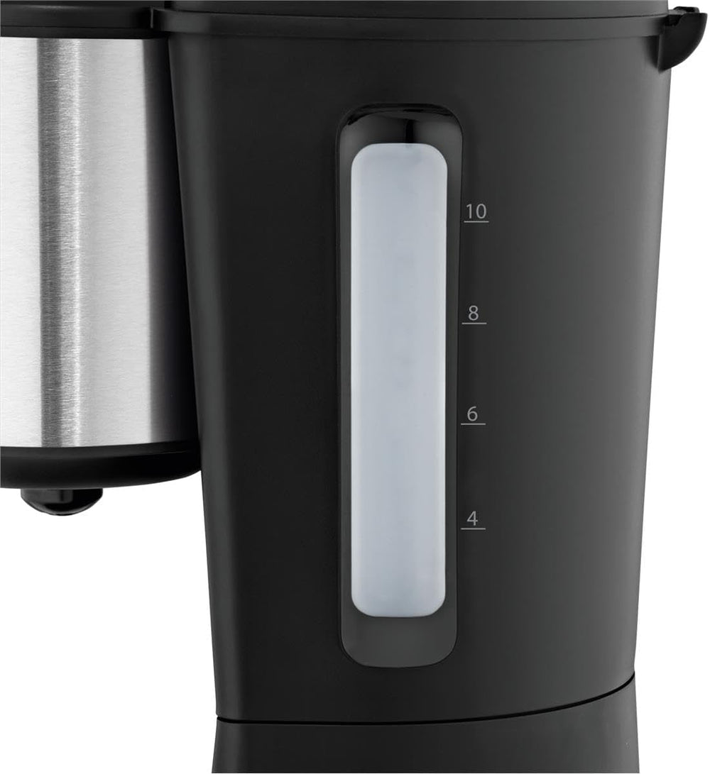 Machine à expresso WMF Bueno avec carafe en verre, café filtre, 10 tasses, bouton marche/arrêt, système anti-goutte, filtre oscillant, arrêt automatique, plaque chauffante, 1000 W