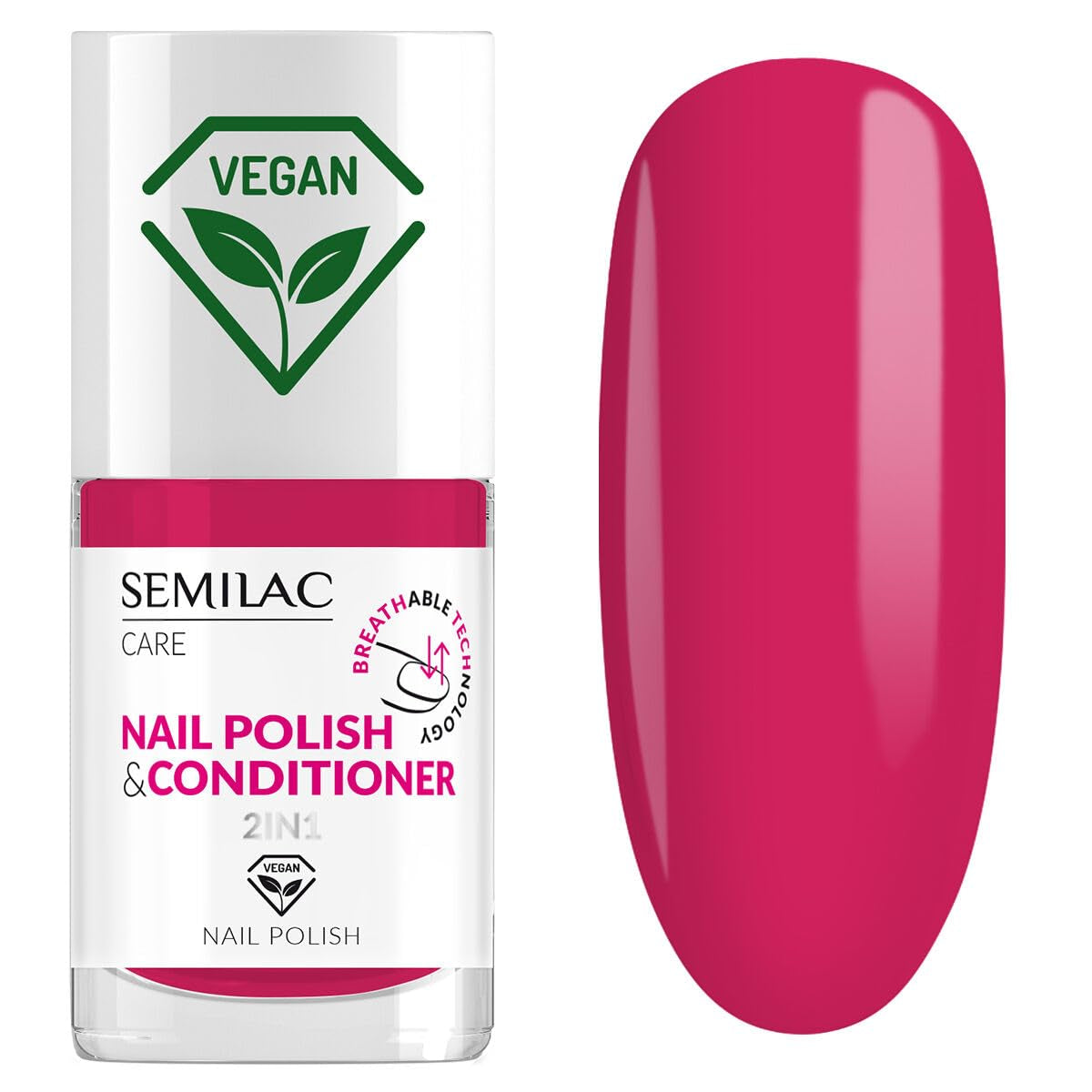 Semilac 030 Vernis à ongles classique Semilac avec revitalisant 2 en 1 TECHNOLOGIE RESPIRANTE 7 ml