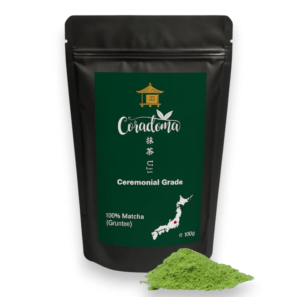 Matcha de qualité cérémonielle du Japon – Poudre de matcha 100 % naturelle, moulue à la main dès la première récolte, thé vert japonais original en boîte de 40 g – Qualité pure et traditionnelle