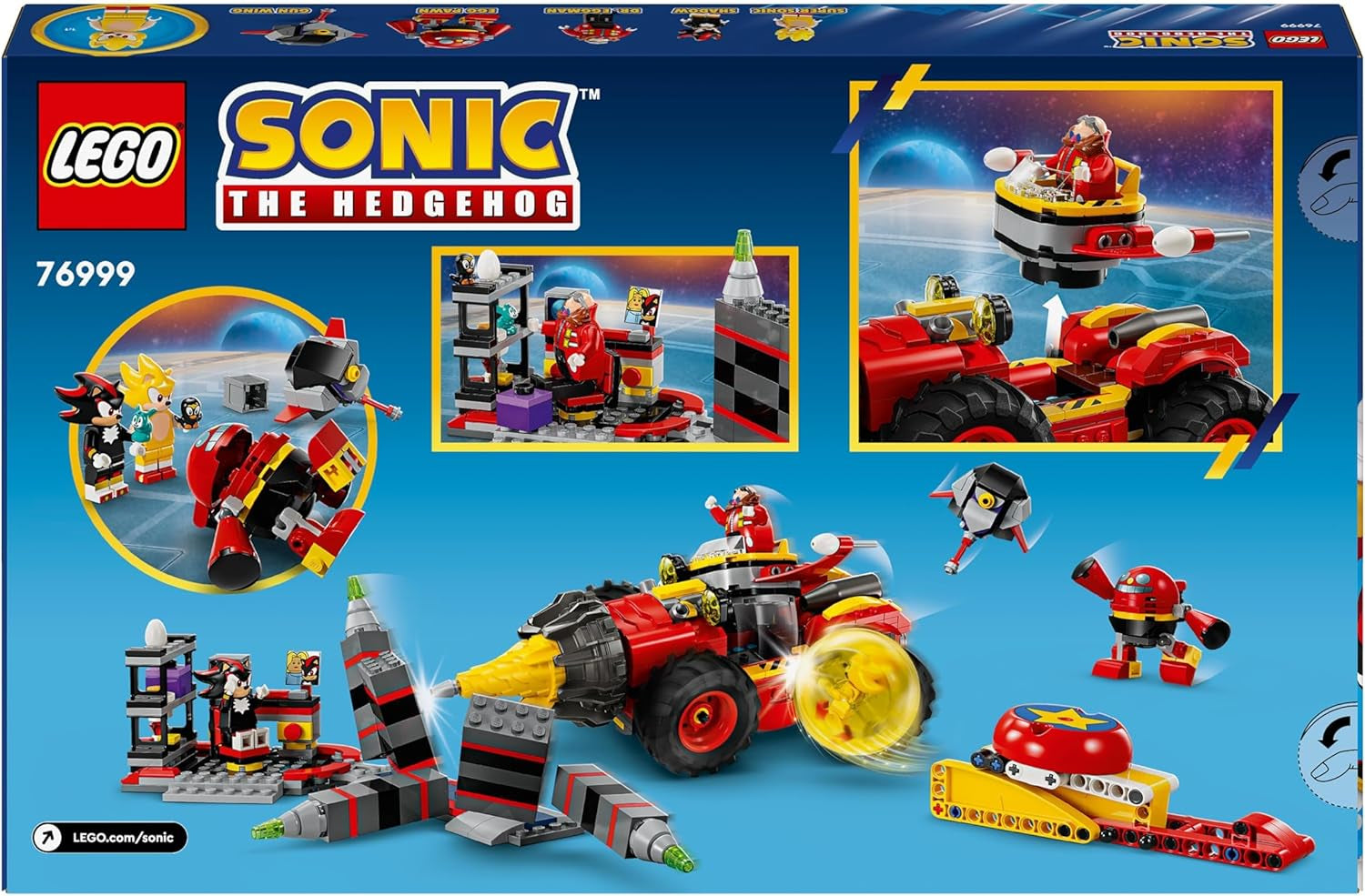 LEGO Sonic le Hérisson Super Sonic contre. Ensemble de jeu vidéo Egg Drillster Adventure, cadeau pour enfants, Shadow et Dr Eggman, pour garçons et filles de 8 ans, 76999 Jeux de construction Besuche den LEGO-Store