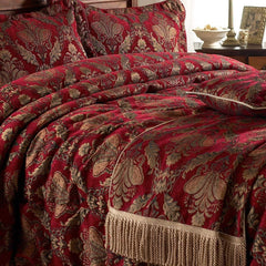 Riva Home Jeté de Lit et Couettes Shiraz Paoletti Bordeaux 130X170Cm