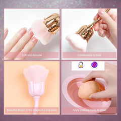 2 bacs de maquillage Blumen, 1 bac de lavage, un bac à ongles, un bac à maquillage pour fond de teint, un bac à maquillage pour ongles