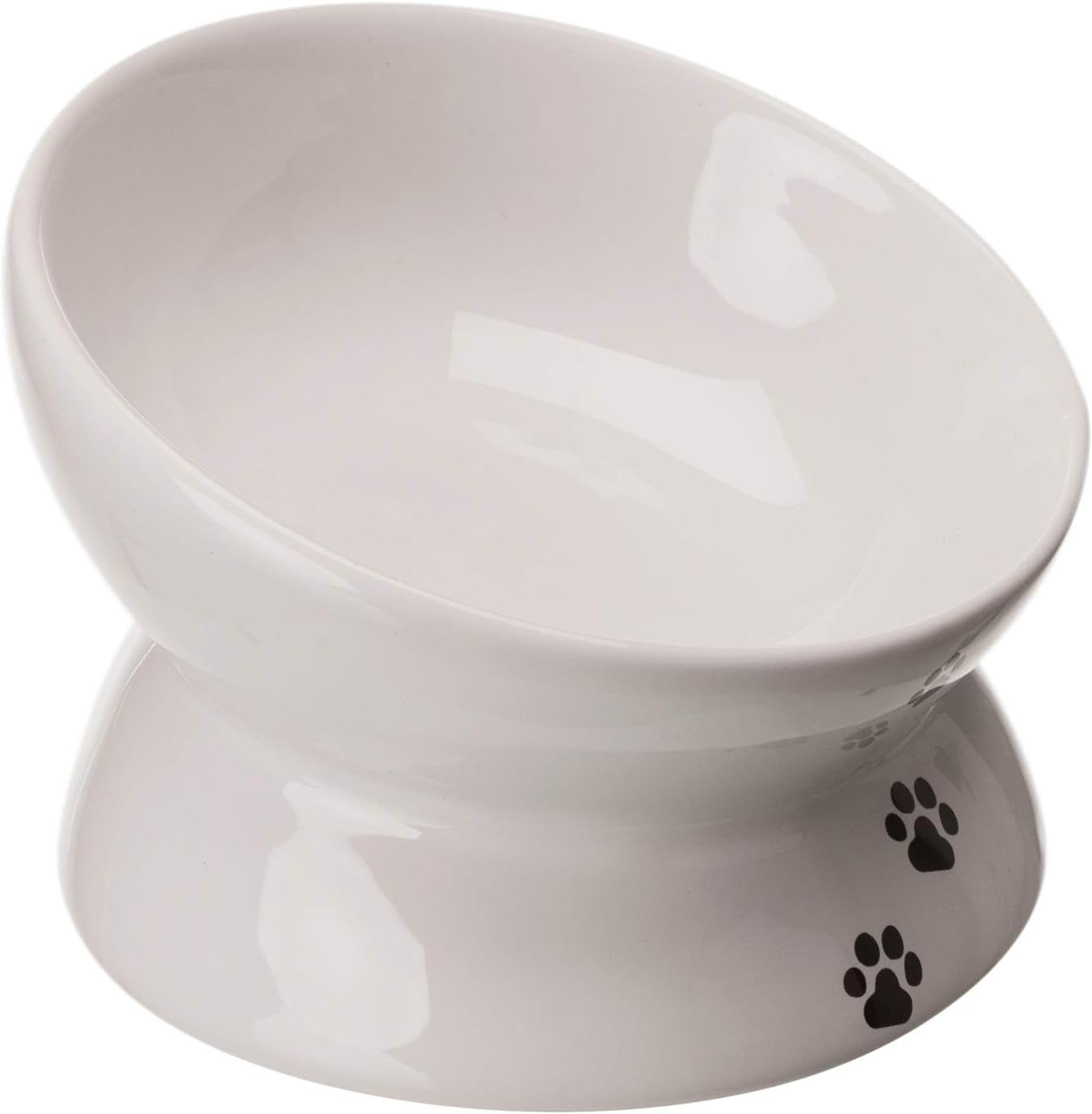 Stație de hrănire pentru pisici Trixie, ceramică, albă