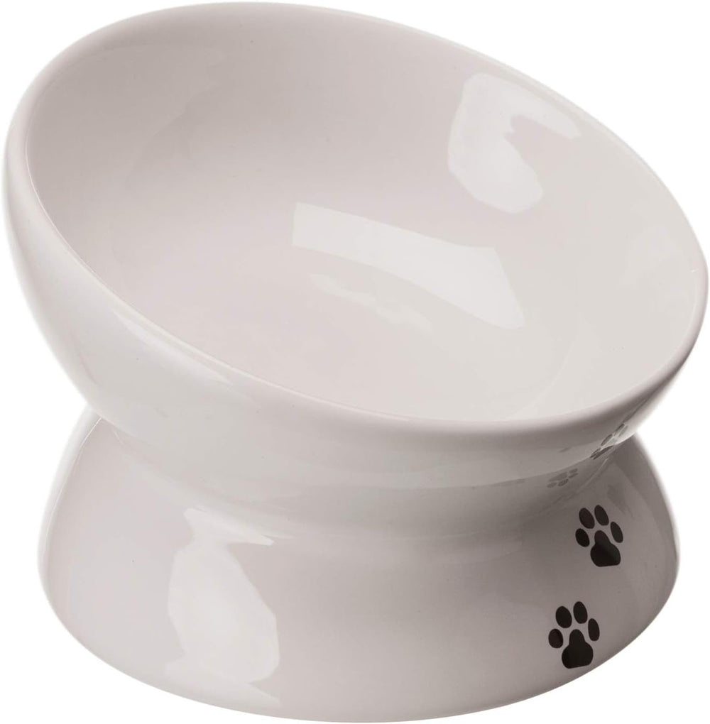Stație de hrănire pentru pisici Trixie, ceramică, albă