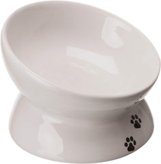 Stație de hrănire pentru pisici Trixie, ceramică, albă