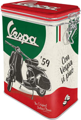 Boîte à café rétro Nostalgic-Art, 1,3 L, Vespa - Classique italien - Idée cadeau pour les fans de scooter, Produit original sous licence (OLP), Décoration d'atelier de design vintage, Décoration d'atelier de design vintage Boîtes de conservation des aliments Naty Shop Default Title