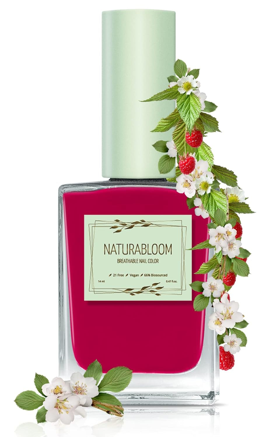 Oja bej cu uscare rapidă (Moon Dust) - ojă naturală cu formulă vegană - respirabilă, sustenabilă și de lungă durată, 14 ml