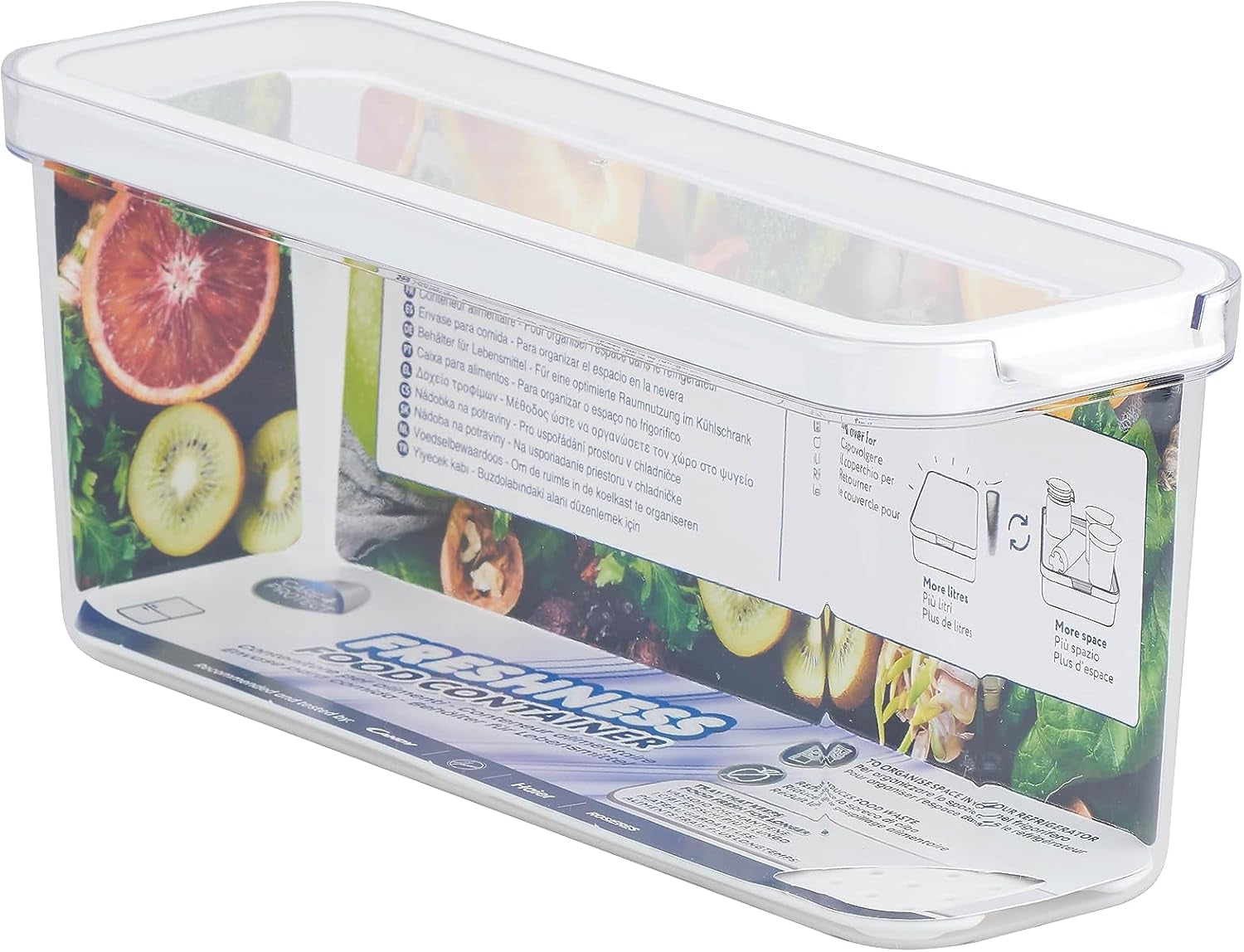 CARE + PROTECT Récipient alimentaire intelligent, parfaitement empilable, organisateur de réfrigérateur, protège les aliments de l'humidité, garde les aliments frais plus longtemps, 2,15 L Boîtes de conservation alimentaire Naty Shop 2 L