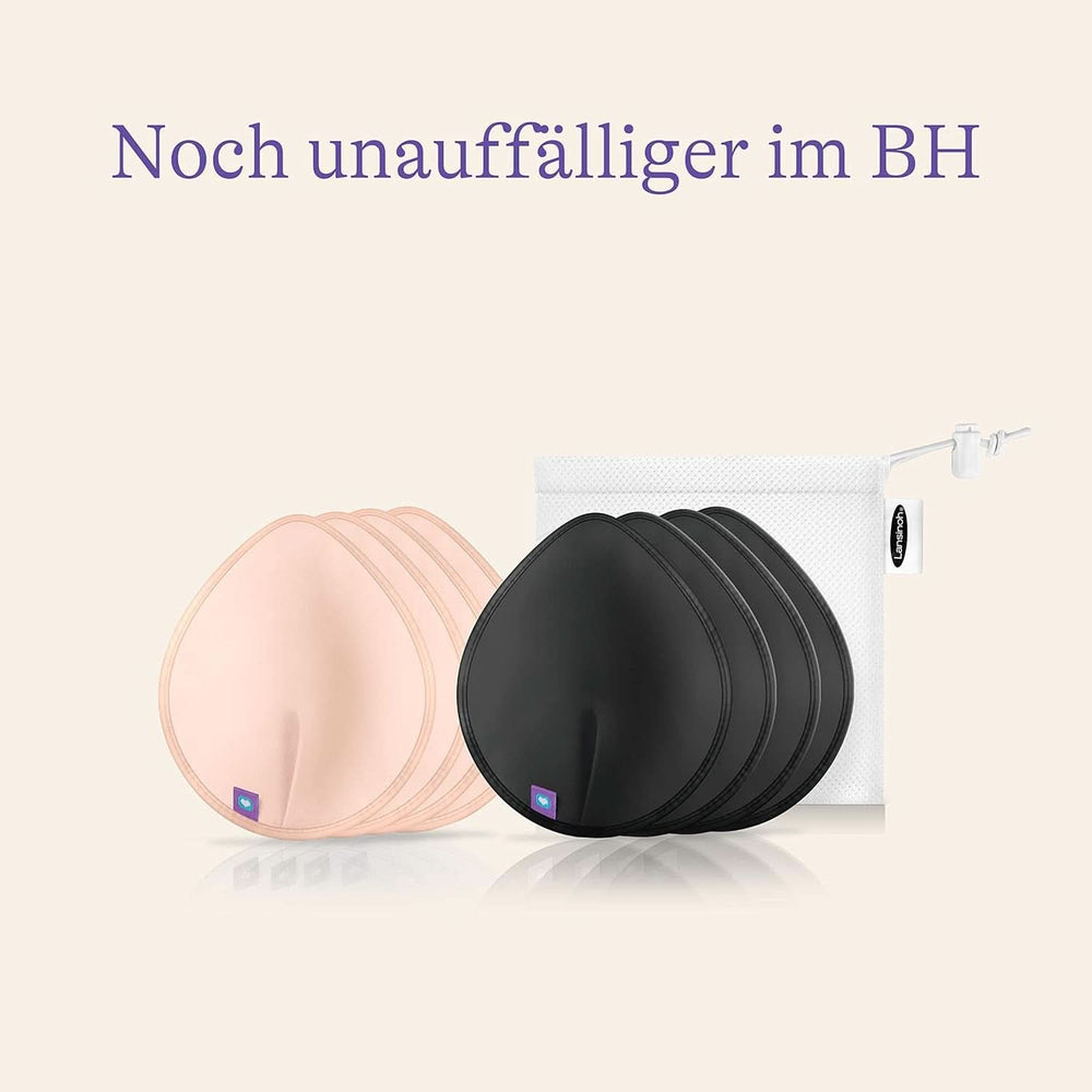 Lansinoh Washbare Stilleinlagen Hellrosa & Schwarz - 8 Stück Inkl. Wäschenetz - Ultrasaugfähig, Superweich Und Wiederverwendbar Accessoires Alimentation et allaitement Bebe Naty Shop