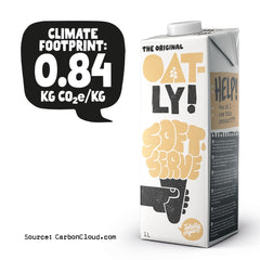 Oatly Soft Serve Mix pour la production de glace molle à base de plantes dans la machine à glace 1L, (6er-Pack)