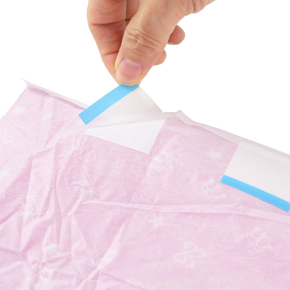 Scutece pentru adulți CutiePlusU, 10 bucăți, chiloți de incontinență de unică folosință cu tablă pentru femei și bărbați, absorbție maximă peste noapte - Little Princess (Mărime mare 94-119 cm)