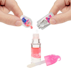 Yummiland Lip Gloss Doll - Roxie Crystal Candy - Inklusive DIY Lipgloss-Set, Geeignet für Kinder ab 4 Jahren, Rosa, Series 2