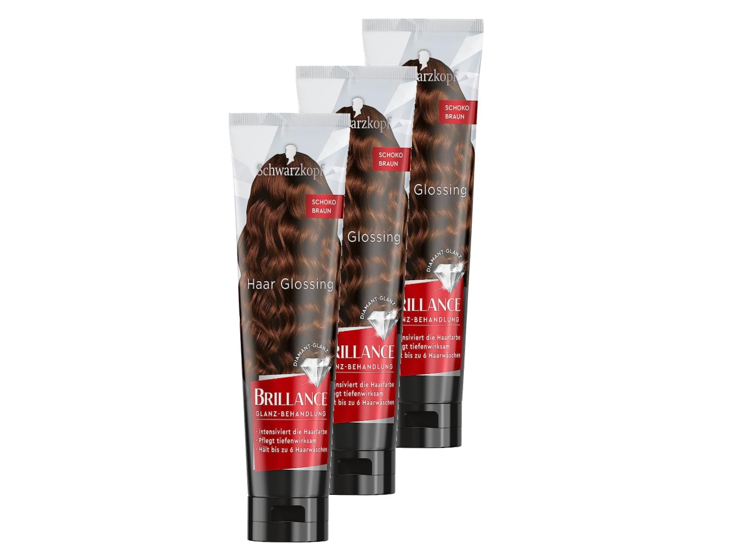 Brillance Shine Treatment, Hair Glossing Radiant Violet (150ml), nourrit et intensifie la couleur des cheveux, peut être utilisé comme masque capillaire, dure jusqu'à 6 lavages de cheveux Naty Shop Hair Dye Chocolate Brown 150ml (Pack de 3)