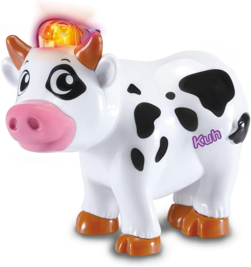 Vtech Tip Tap Baby Animals - Vache - Jouet interactif avec lumière et musique pour un jeu de rôle imaginatif - Pour bébés de 1 à 5 ans Naty Shop Titre par défaut