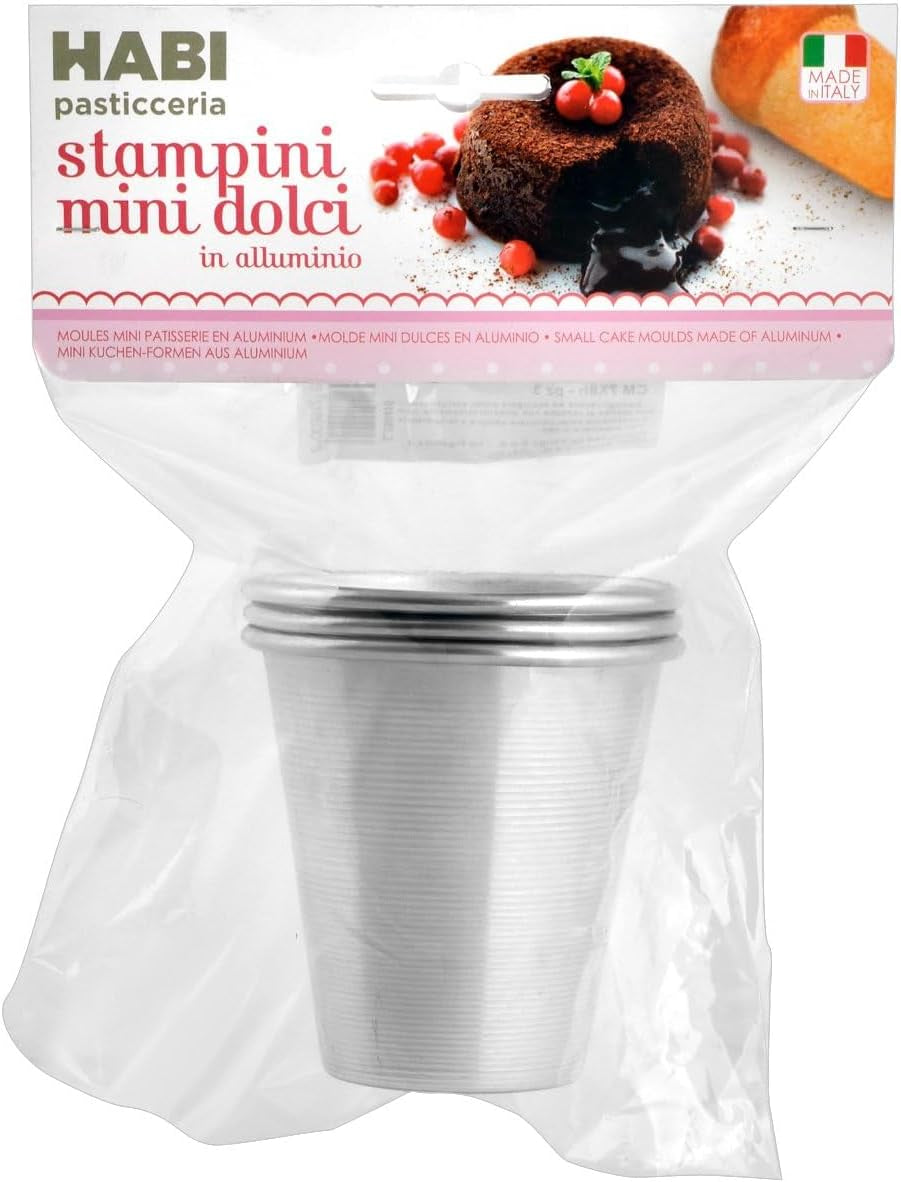 Pack de 3 Moules Baba Au Rhum, 7 X 8 Cm, Aluminium, 3 pièces Moules et plaques à pâtisserie Naty Shop