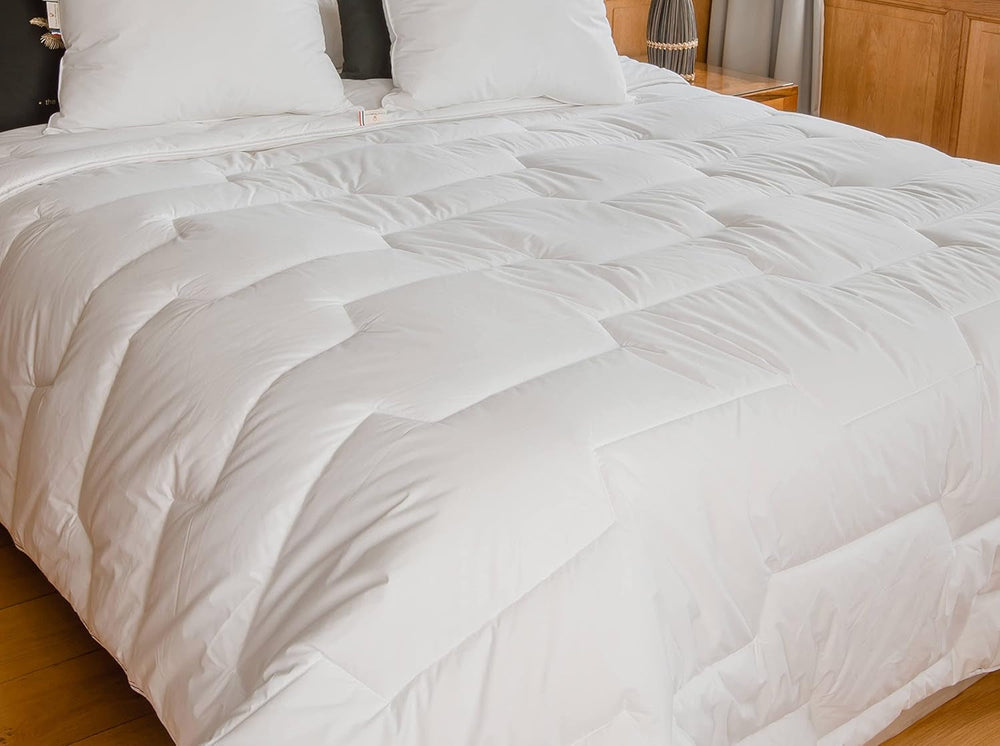 Couette 140 X 200 Cm | Coton biologique et laine mérinos | Chaud Lavable en machine à 30 °C Couettes et couettes Naty Shop