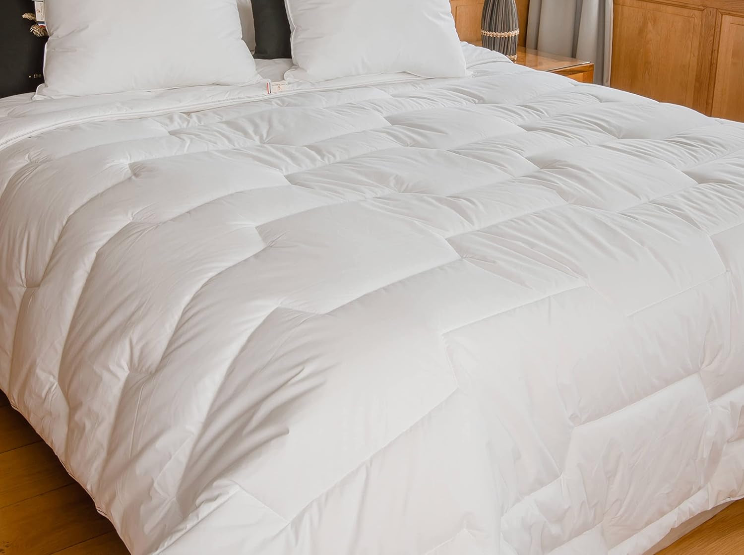 Couette 240 X 220 Cm | Coton biologique et laine mérinos | Chaud Lavable en machine à 30 °C Couettes et couettes Naty Shop