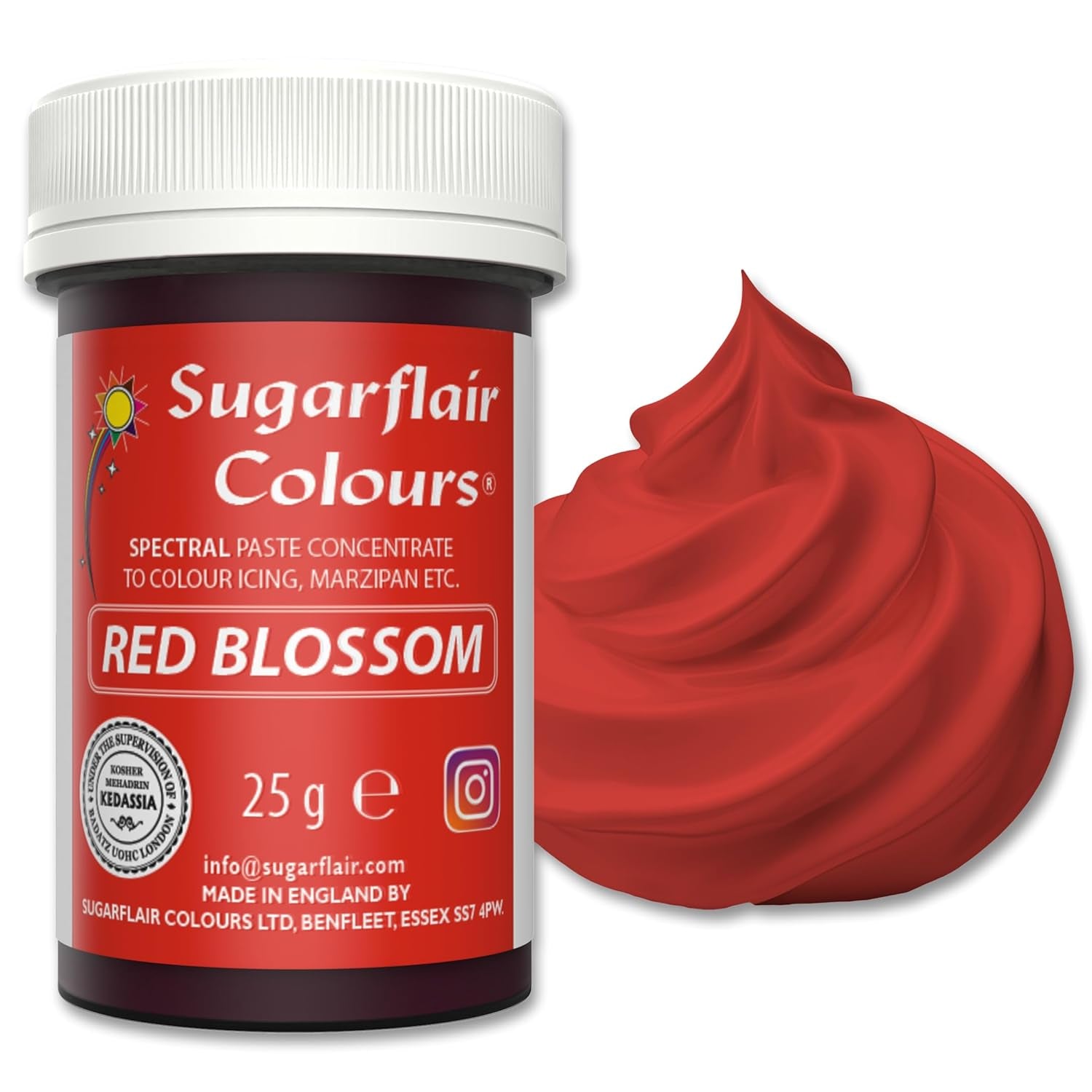 Pastă de colorant alimentar Sugarflair Grafit, colorant alimentar spectral concentrat pentru cremă de unt, pastă de zahăr, glazură, mixuri pentru prăjituri, macarons și multe altele! - 25g