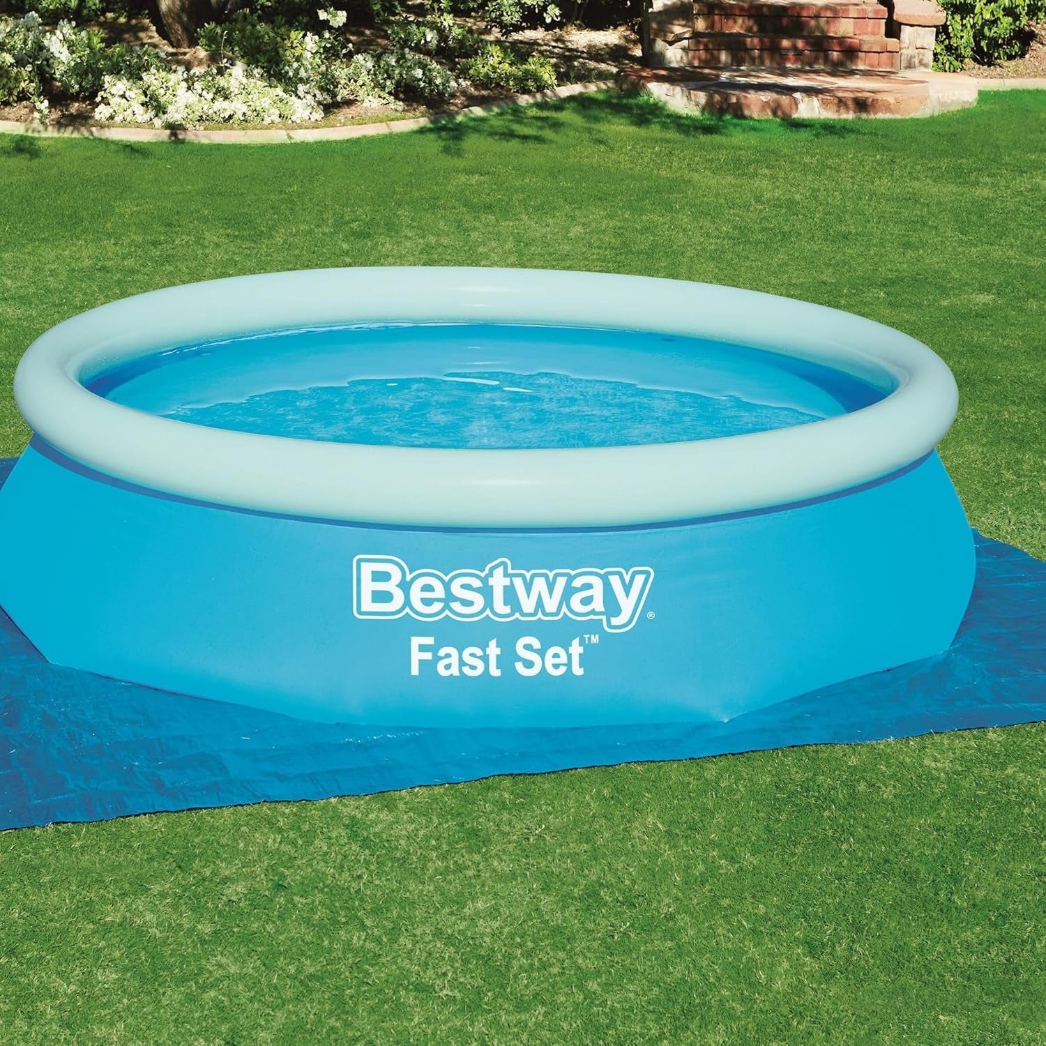 Folie de sol Bestway PE 335 x 335 cm, albastră, pătrată