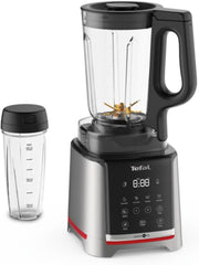 Tefal Infinymix Hochgeschwindigkeits-Standmixer, 5 Auto-Programme + Manuale Einstellung, 2.6-L-Tritan-Behälter, Inkl. Reisebecher/Stampfer/Rezeptheft 600 ml, argent, BL91HD31 mère et enfant Naty Shop
