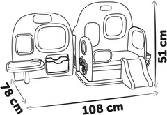 Smoby - Puériculture Chambre de poupées - Centre de jeux pour poupées Crèche + Maternelle Vie quotidienne - Aire de jeu pliable avec rotation à 360° - 6 accessoires - Fabriqué à 90% de matières recyclées en France, dès 3 ans