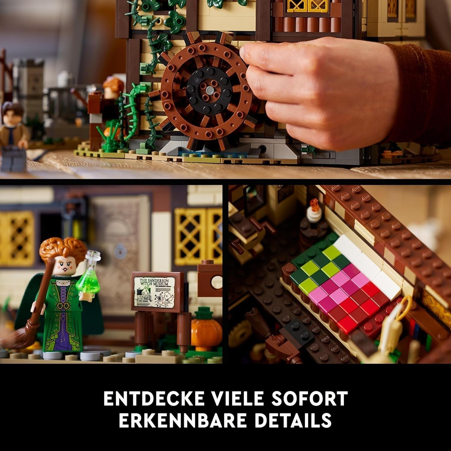 LEGO Ideas Hocus Pocus : La maison de sorcière des sœurs Sanderson, kit de collection pour adultes avec maison, 6 figurines et accessoires, femme et homme 21341 Ensembles de construction Besuche den LEGO-Store