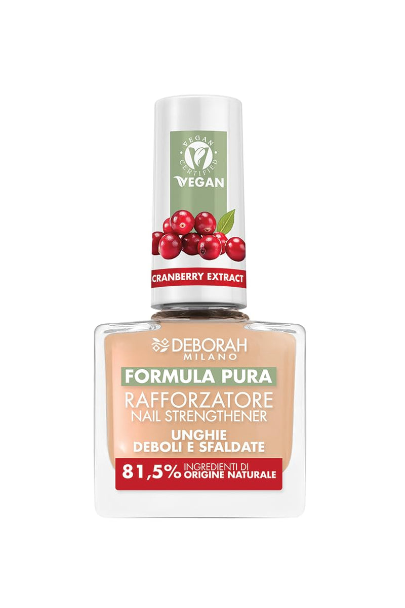 Milano Formula Pure Treatment All in One vernis à ongles, végétalien, pour base et top coat, à l'extrait de citron, revitalise et réduit le jaunissement, 8,5 ml