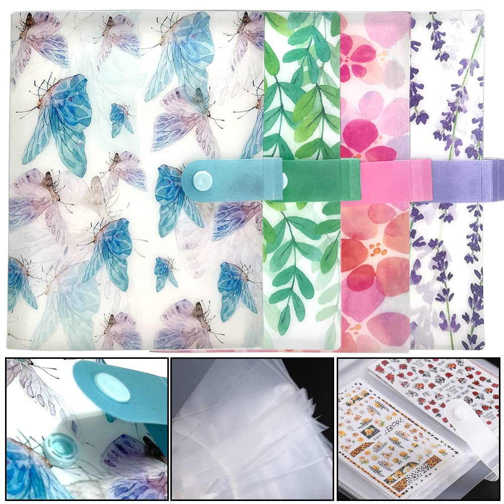 144 Slots Nail Art Sticker Aufbewahrungsbuch Blätter Nail Art Decals Sammelalbum Nail Sticker Leerer Displayhalter Binder Buch Kunststoff DIY Nail Art Design Tools Für Nail Art Sticker