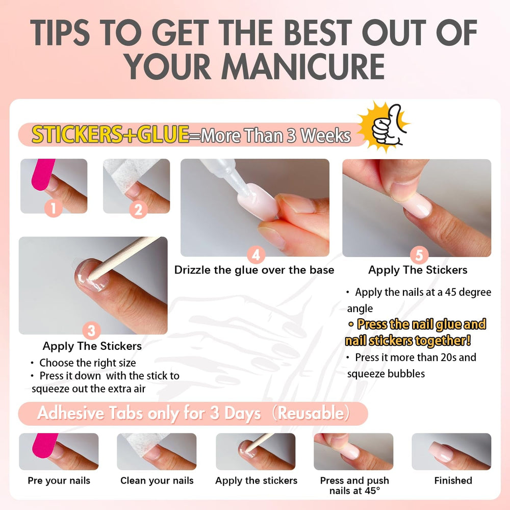 Longs conseils français colle à paillettes d'or sur les ongles longs carrés paillettes pointe française faux ongles ensemble ongles artificiels carrés pour les femmes 24 pièces