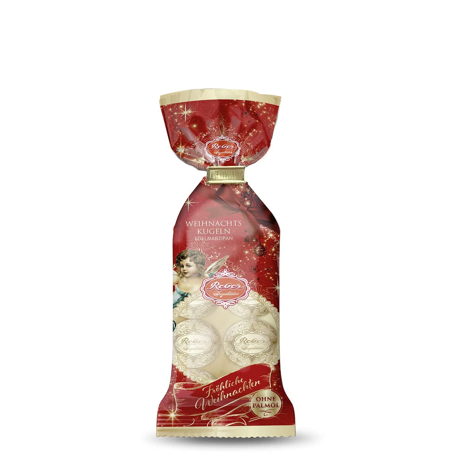 Boules Reber Mozart au chocolat noir, pack de 6 avec pâte d'amande et nougat, vegan - 1 x 120 g