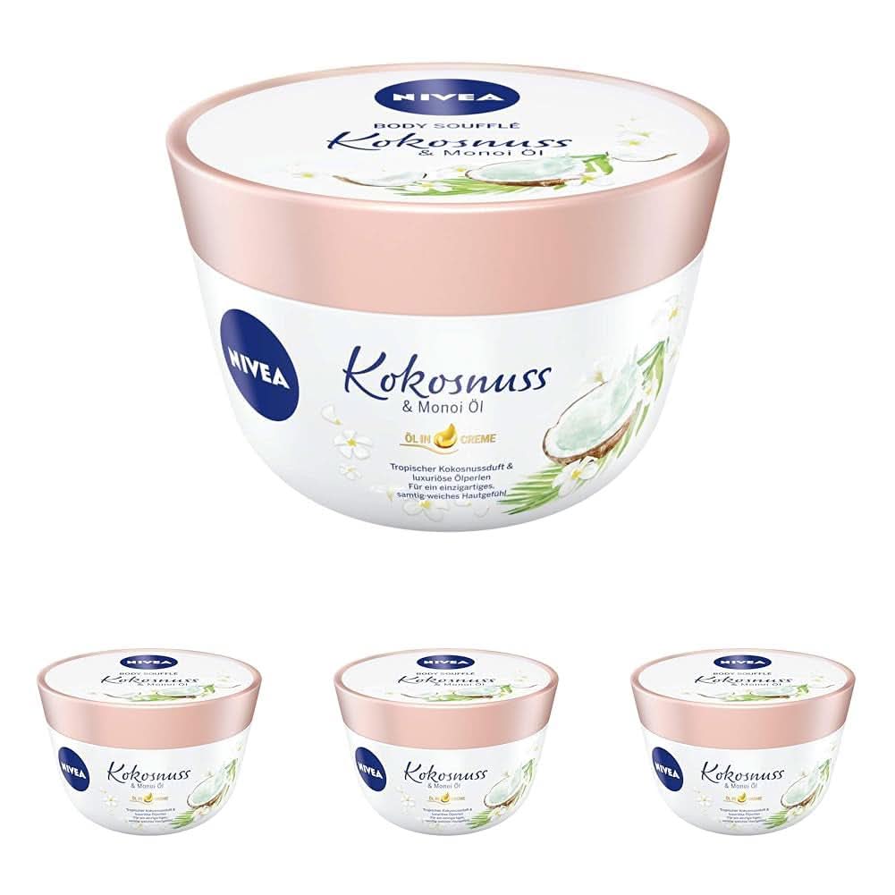 NIVEA Body Soufflé Huile de Coco & Monoï, 200 ml Cosmétiques et Beauté Naty Shop