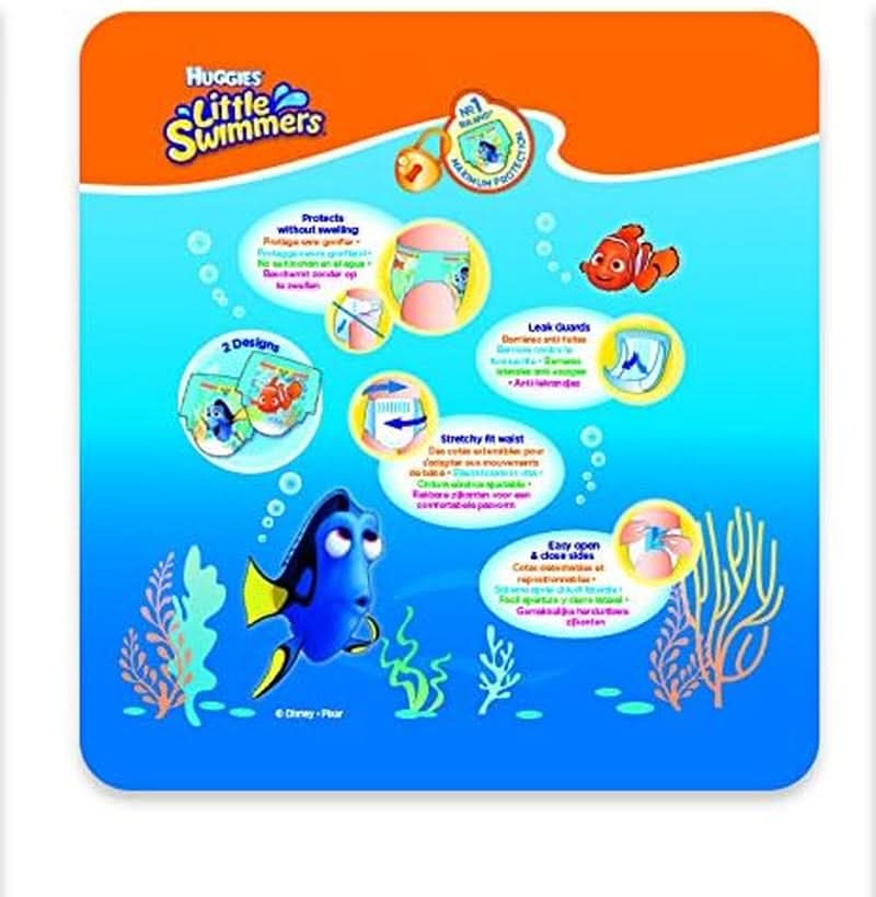 Huggies Little Swimmers Taille 5-6, grand paquet de 19 pièces Mère et Bébé Naty Shop