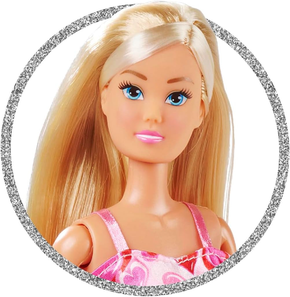 Simba Steffi Love Fashion, 3-Fach Sortiert, es Wird nur EIN Artikel geliefert, Spielpuppe im Herzkleid, 29cm, ab 3 Jahren