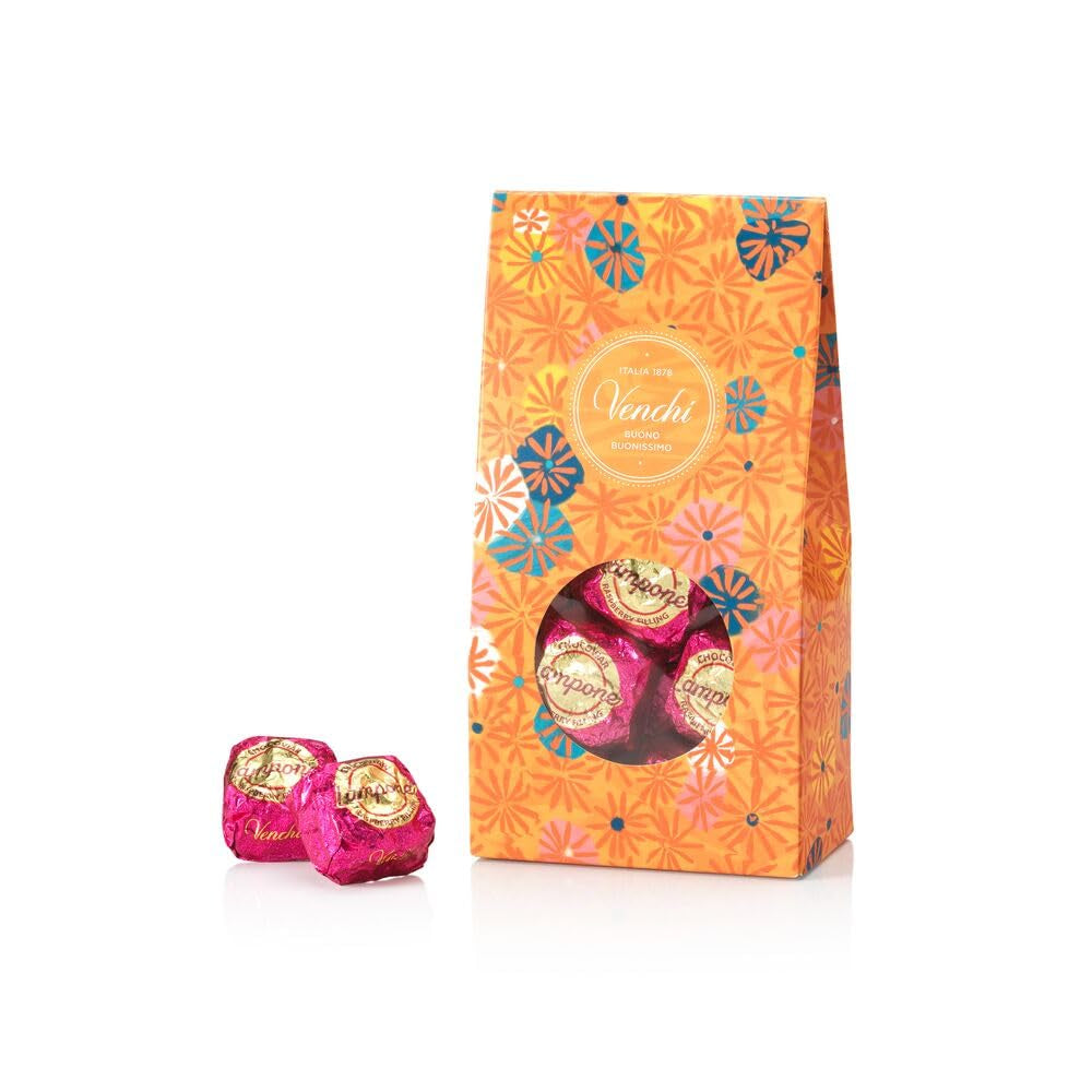 Venchi - Coffret Cadeau Murrine Chocolat Framboise Praliné, Chocolat Noir, 288g, Sans Gluten, Sans Colorants Artificiels, Sans Conservateurs - Idée Cadeau Parfaite