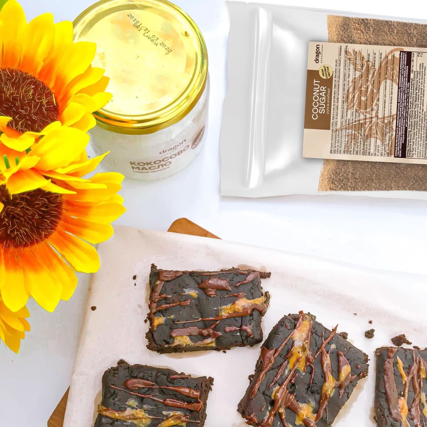 Sucre de coco-100% biologique, non raffiné, 1 Kg Édulcorants Naty Shop