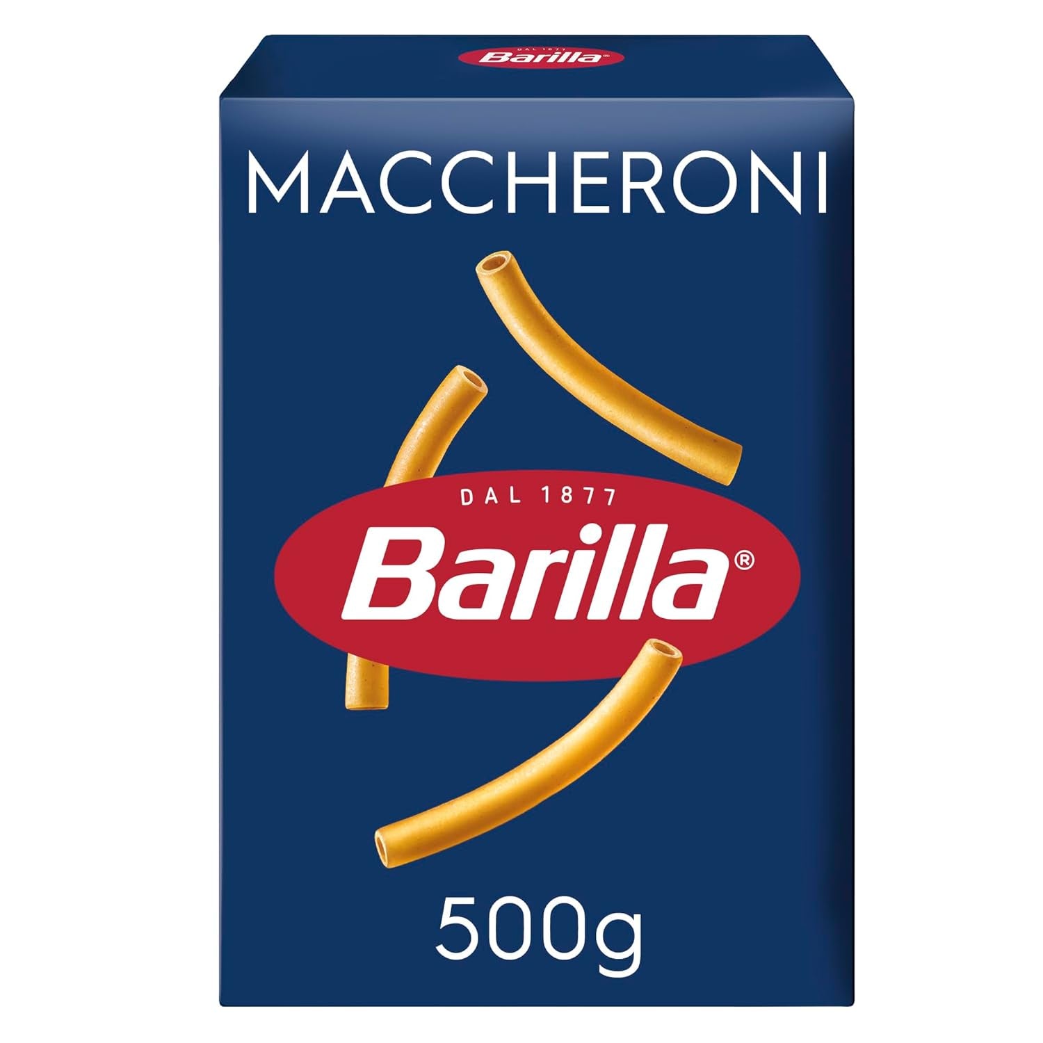 Pâtes Barilla Classique Maccheroni no. 44 de blé dur de haute qualité, toujours al dente, 500g